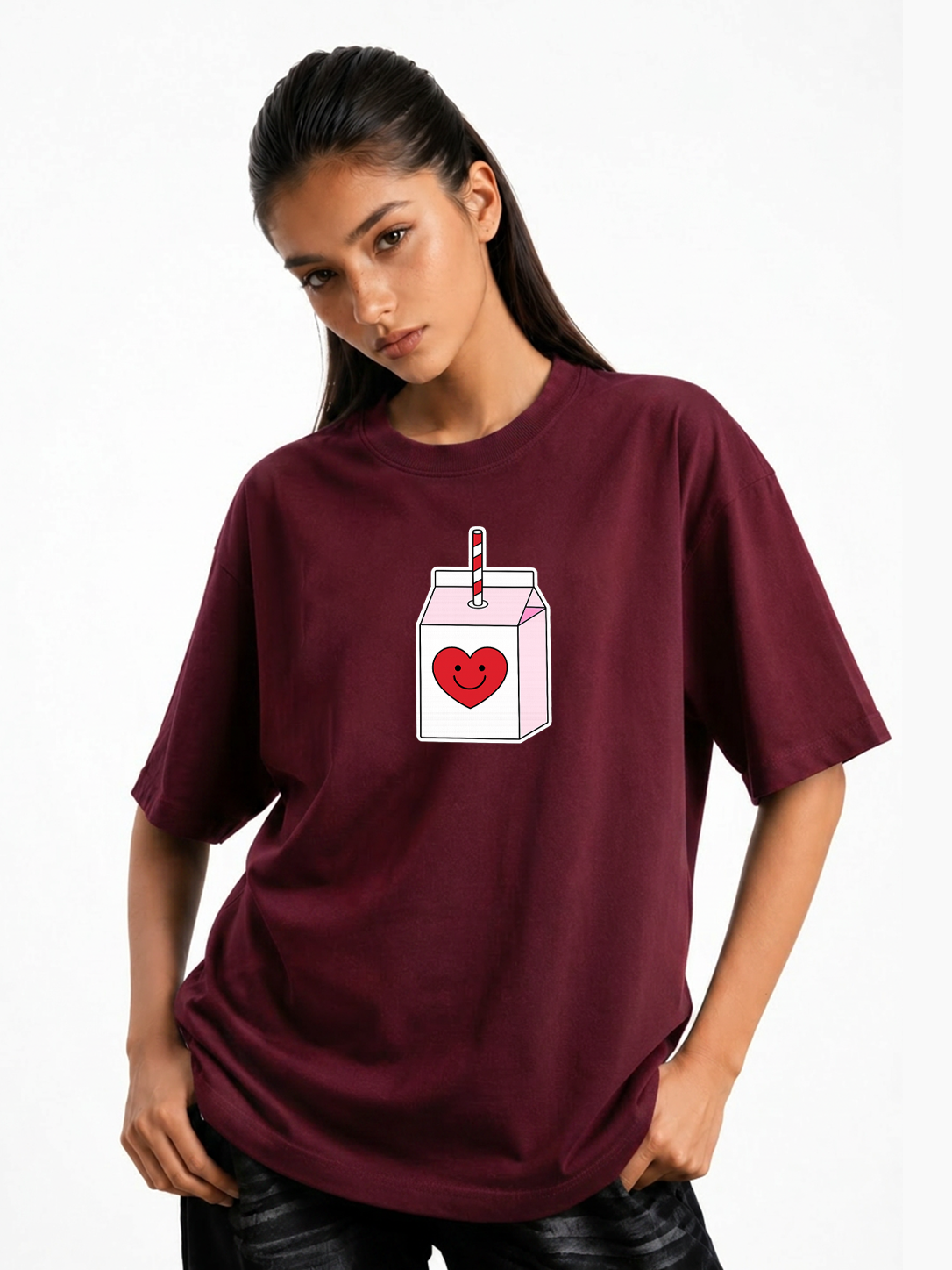 Women's Juice Box Graphic Oversized T-Shirt