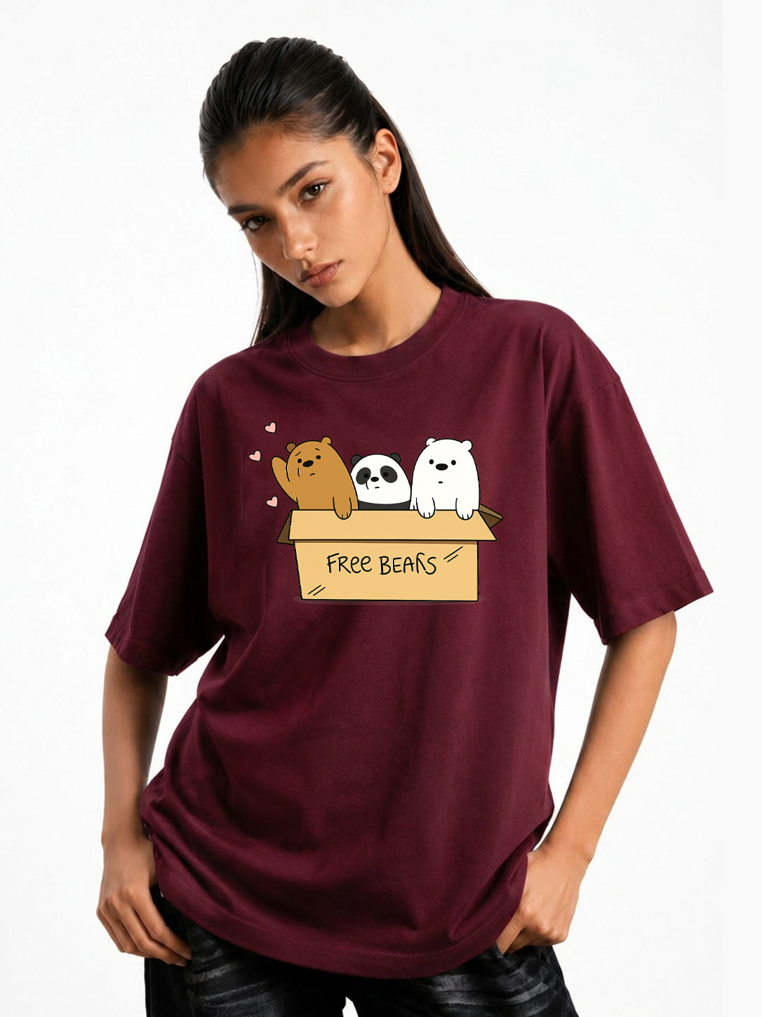 Women’s Bunny Box Graphic Oversized T-Shirt