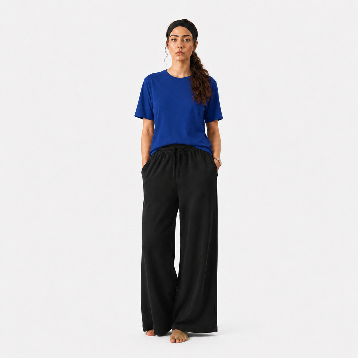 Women’s Casual Oversized T-Shirt & Wide Leg Pants Set