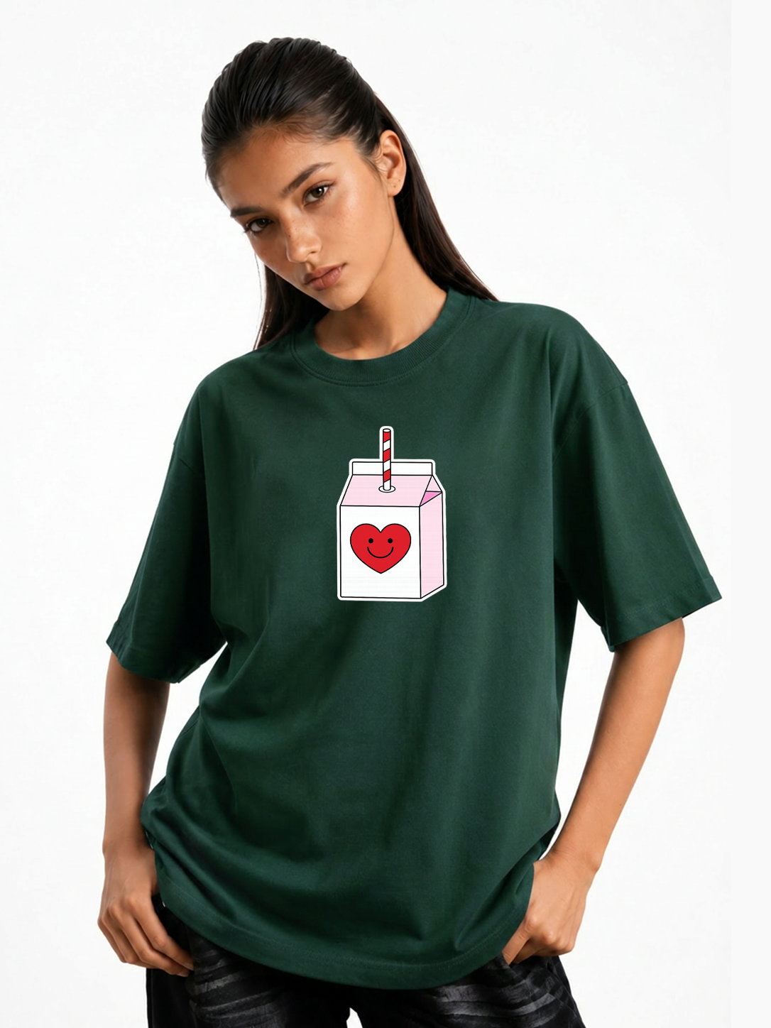 Women's Juice Box Graphic Oversized T-Shirt