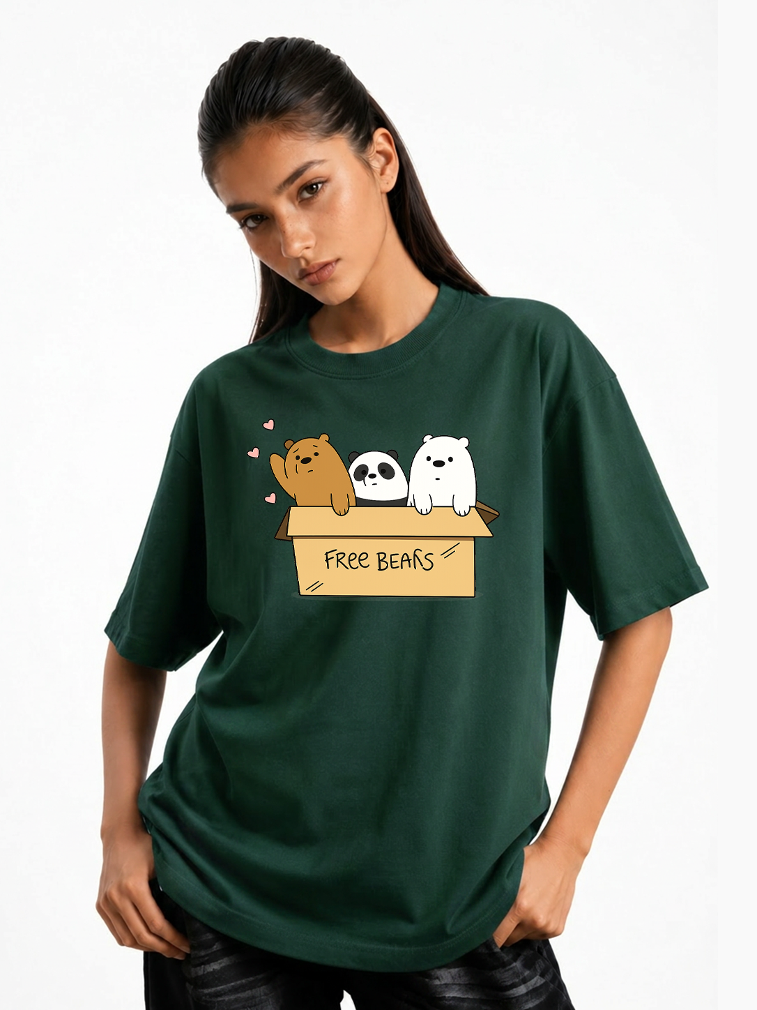 Women’s Bunny Box Graphic Oversized T-Shirt