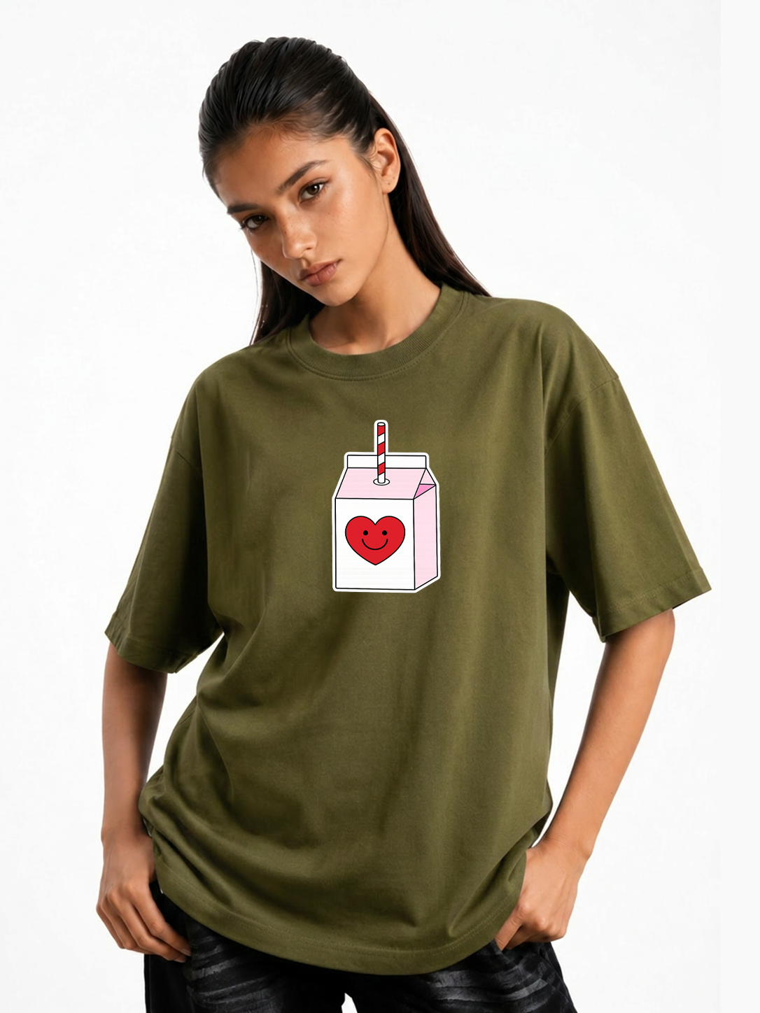 Women's Juice Box Graphic Oversized T-Shirt