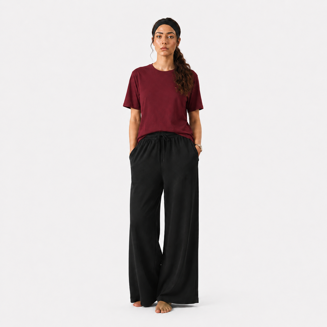 Women’s Casual Oversized T-Shirt & Wide Leg Pants Set