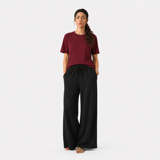 Women’s Casual Oversized T-Shirt & Wide Leg Pants Set