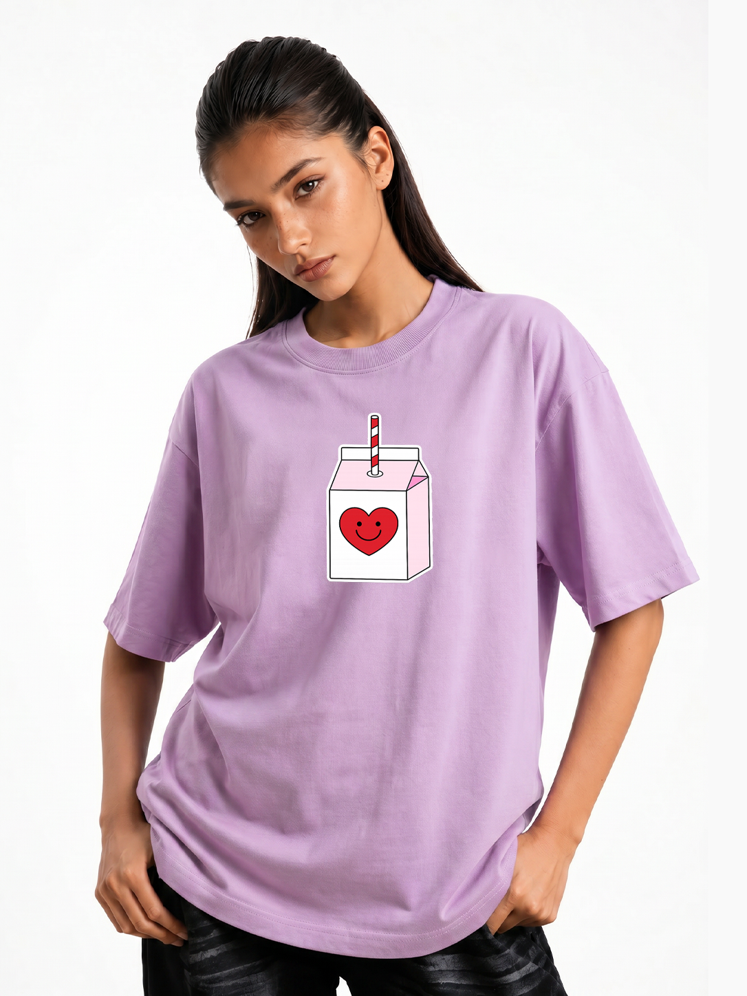 Women's Juice Box Graphic Oversized T-Shirt