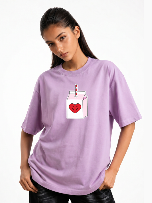 Women's Juice Box Graphic Oversized T-Shirt