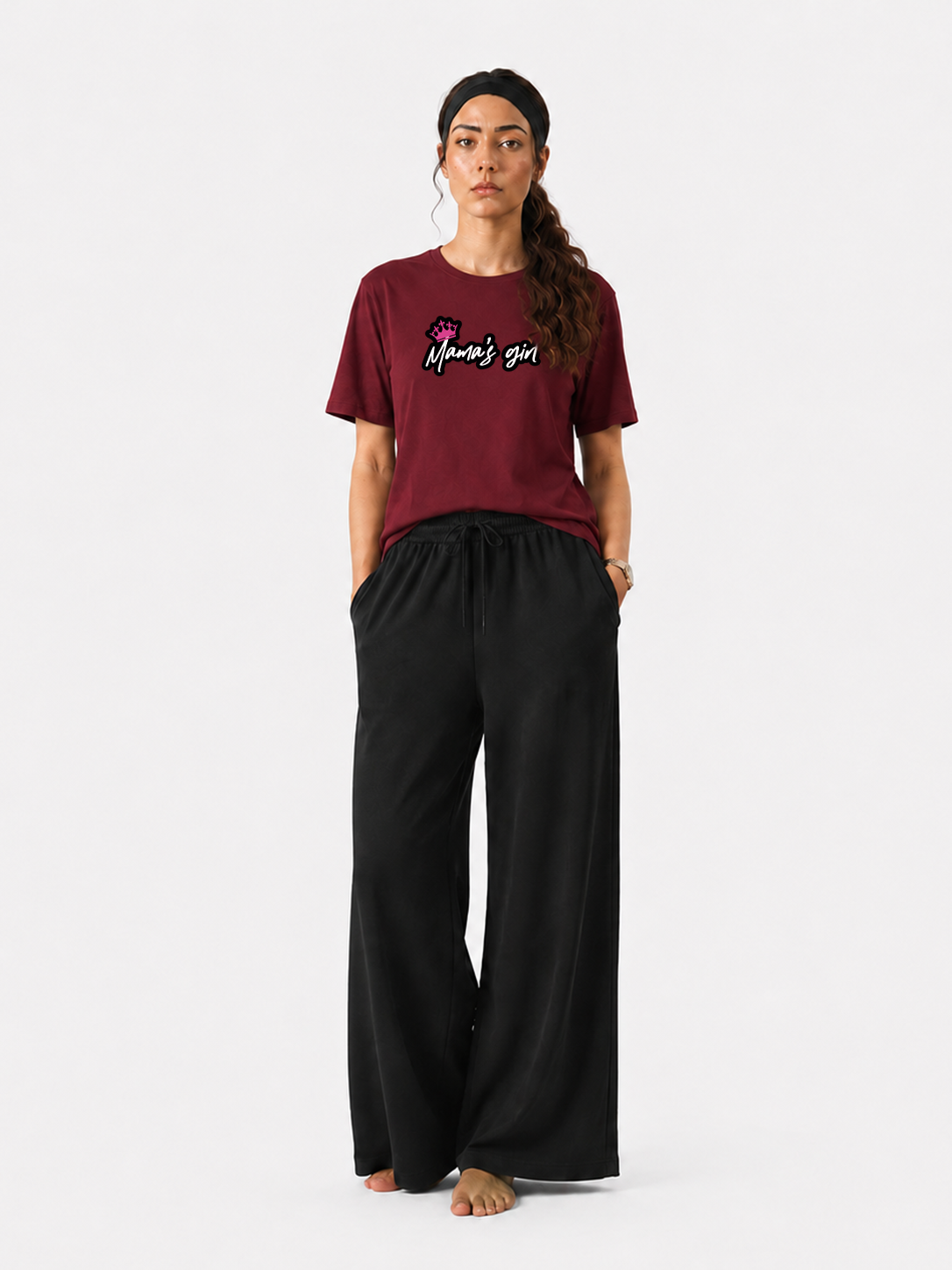 Women’s Mama’s Girl Graphic T-Shirt & Wide Leg Pants Set