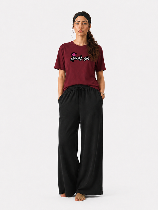 Women’s Mama’s Girl Graphic T-Shirt & Wide Leg Pants Set