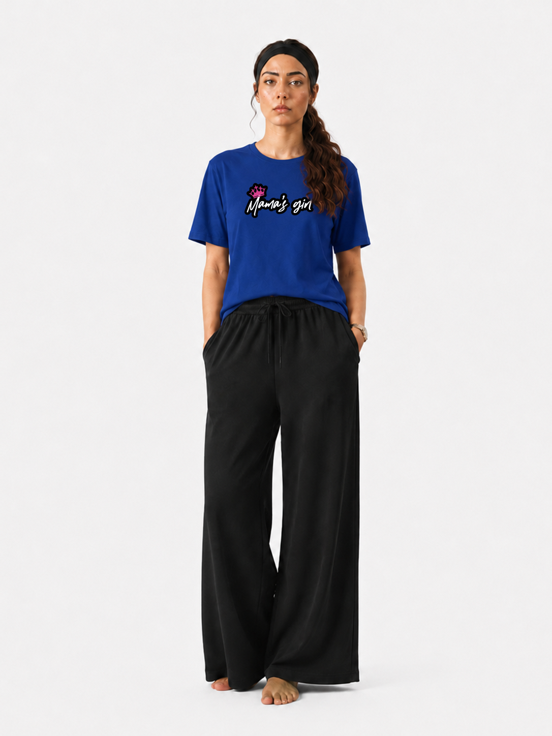 Women’s Mama’s Girl Graphic T-Shirt & Wide Leg Pants Set