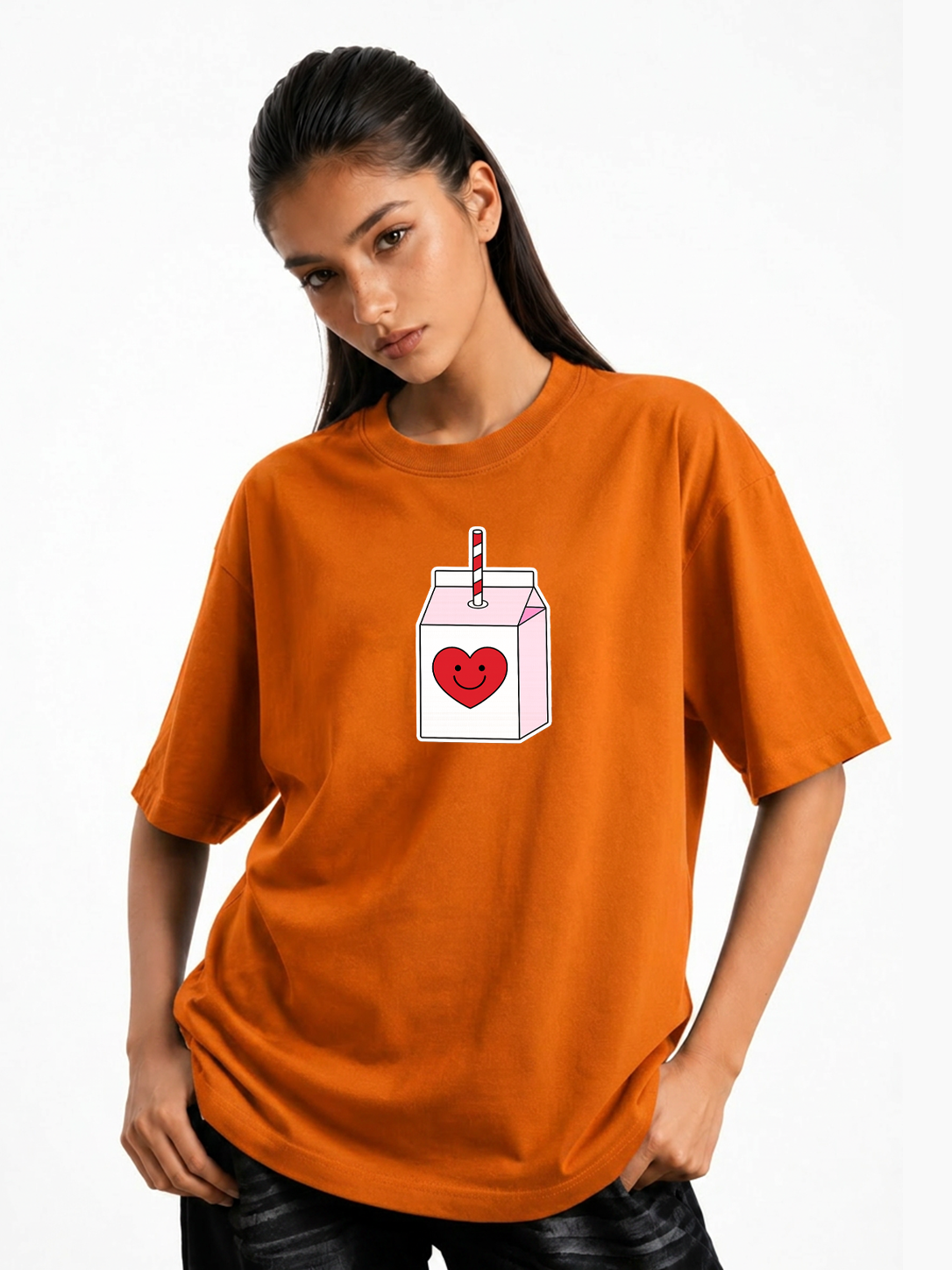 Women's Juice Box Graphic Oversized T-Shirt