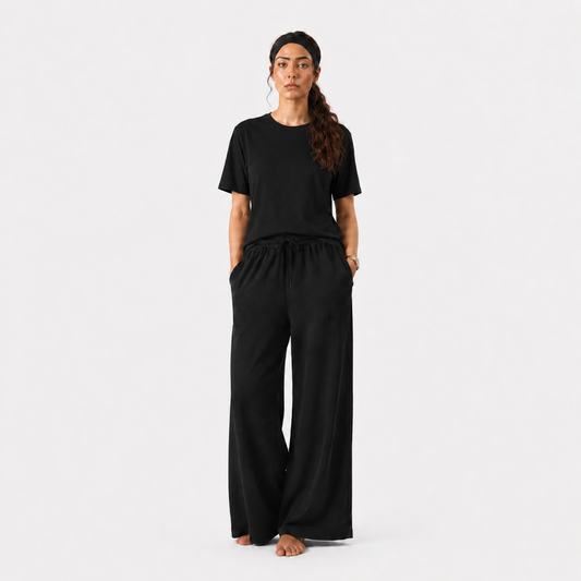 Women’s Casual Oversized T-Shirt & Wide Leg Pants Set