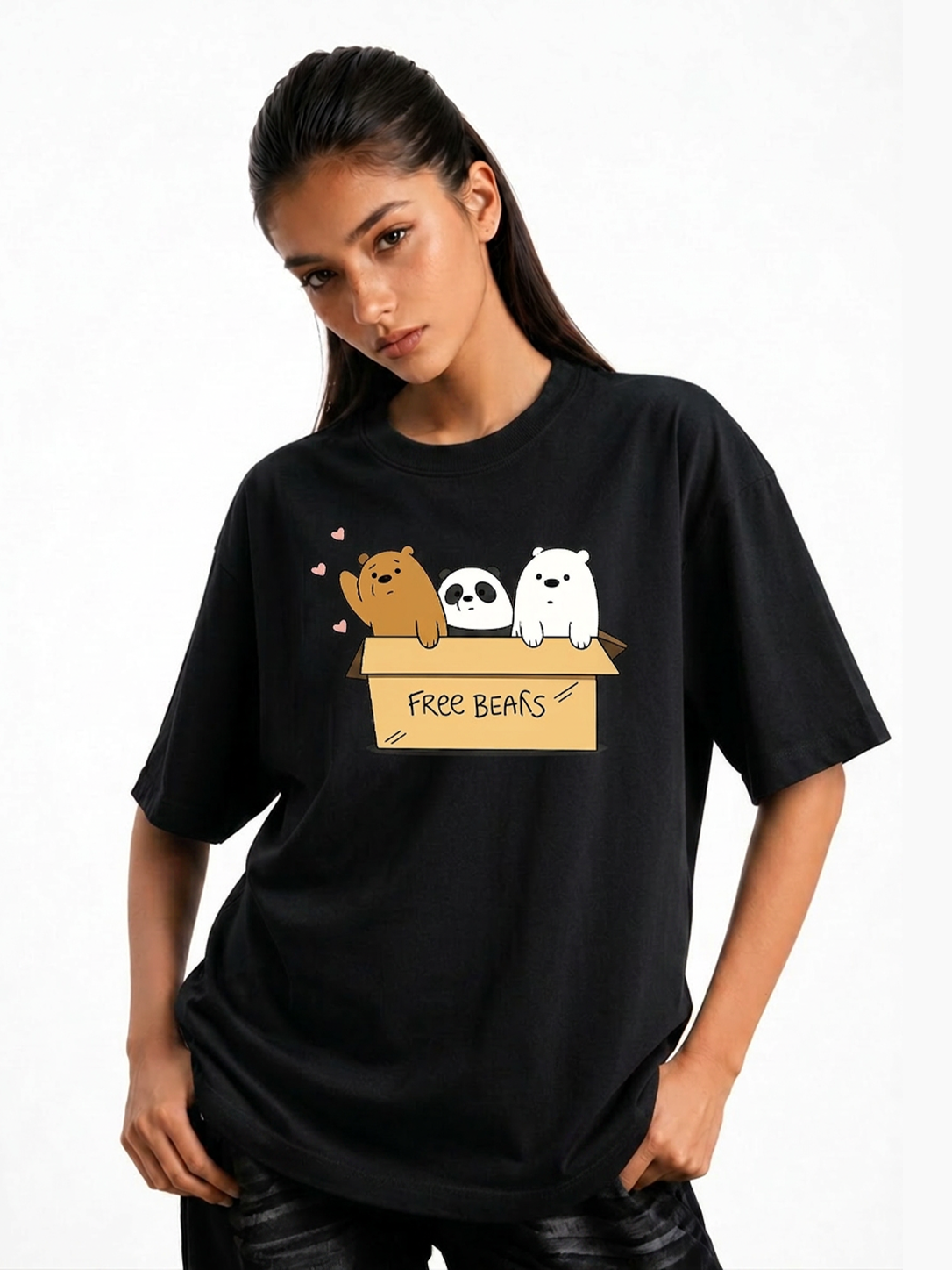 Women’s Bunny Box Graphic Oversized T-Shirt