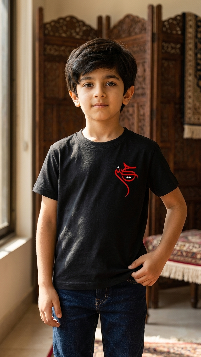 Labbaik Ya Hussain Print Tshirt for Kids