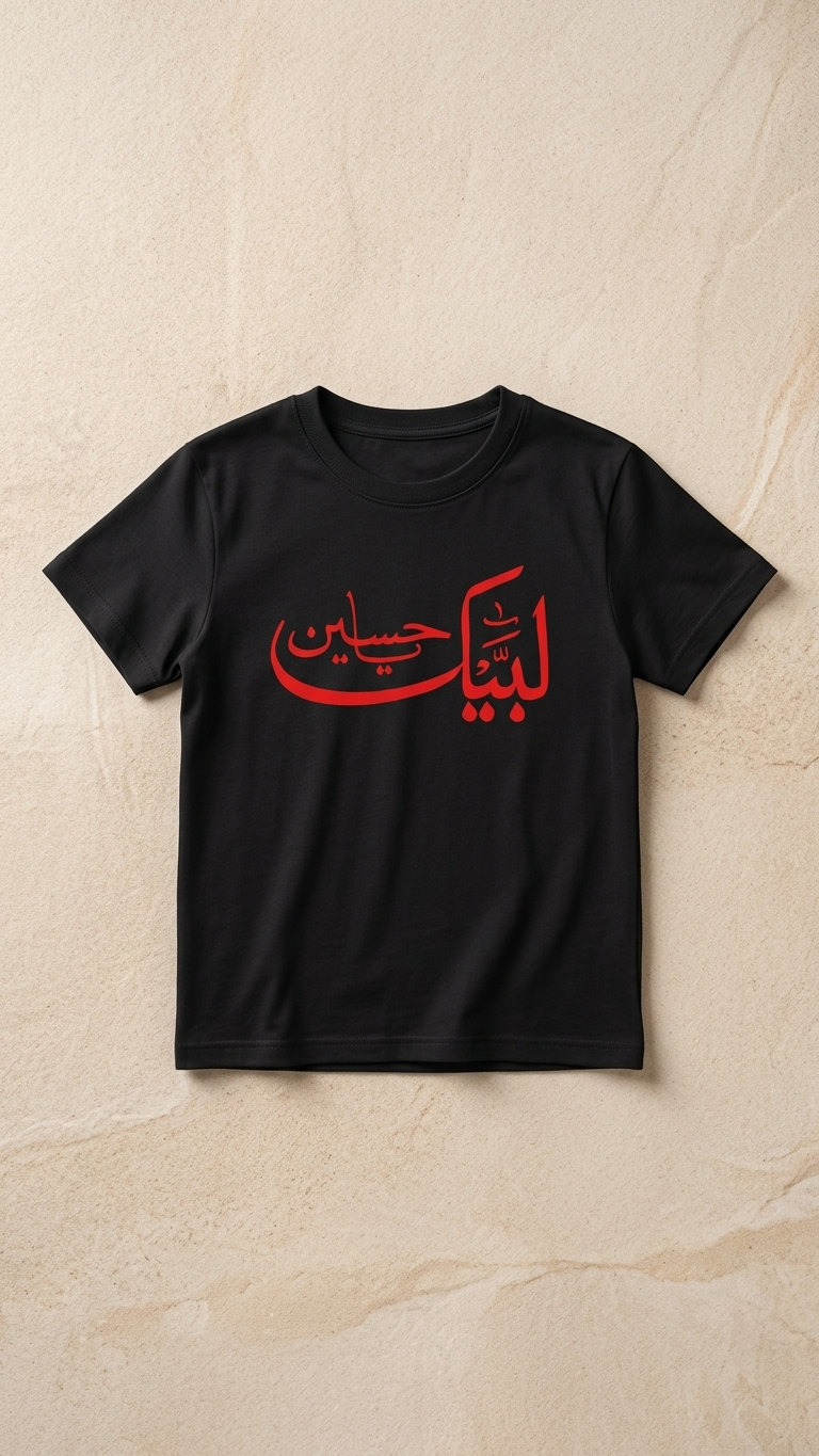 Labbaik Ya Hussain Print Tshirt for Kids