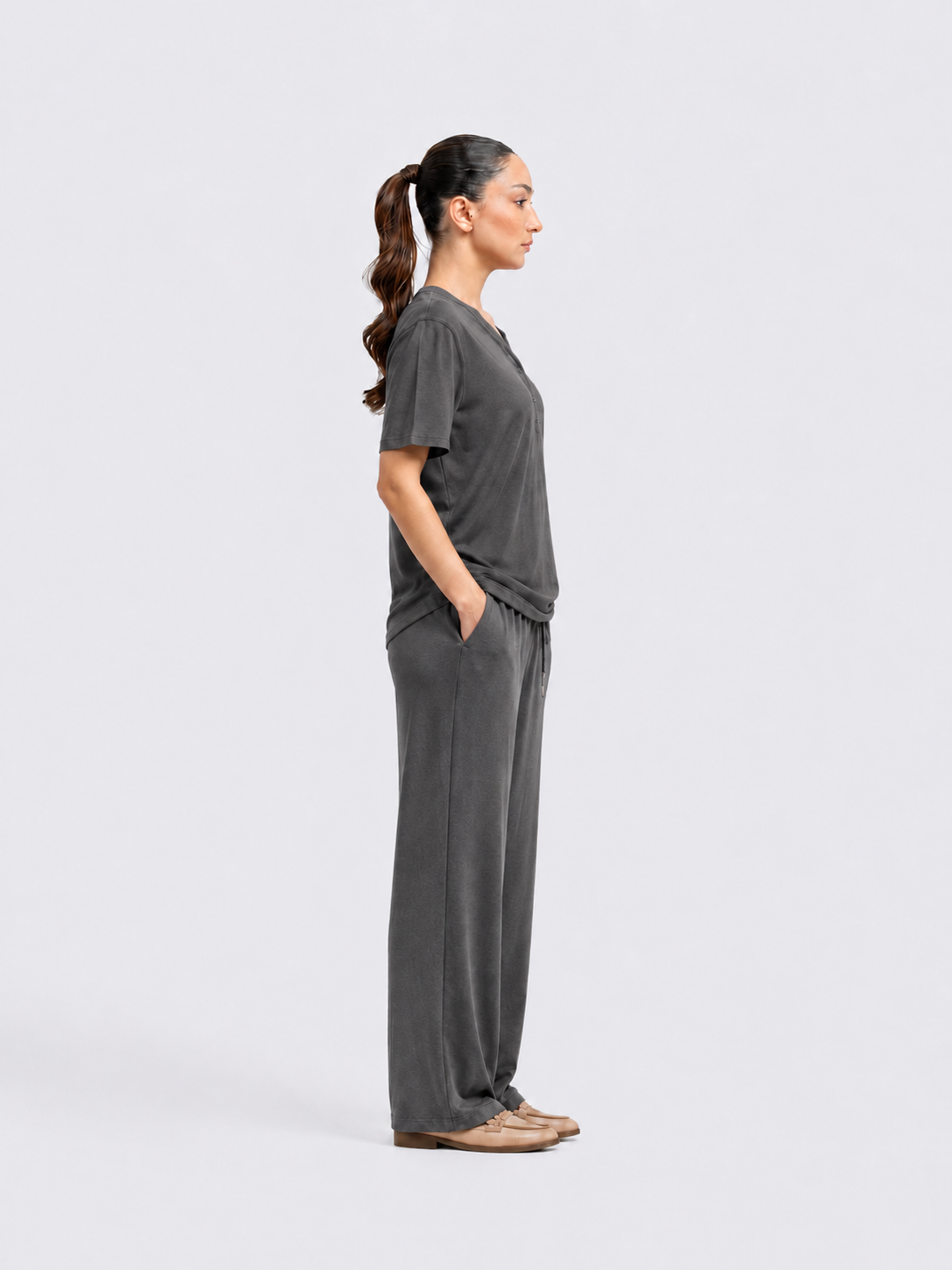 Women’s Premium Gray Co-Ord Set