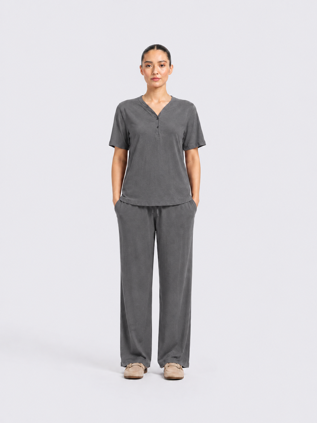Women’s Premium Gray Co-Ord Set