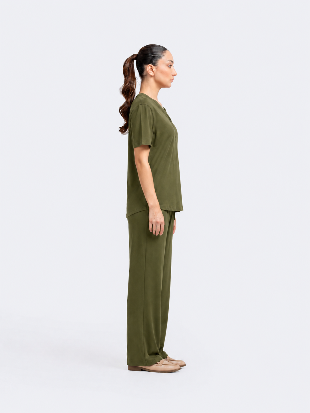 Women’s Premium Olive Green Co-Ord Set