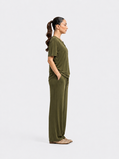 Women’s Premium Olive Green Co-Ord Set