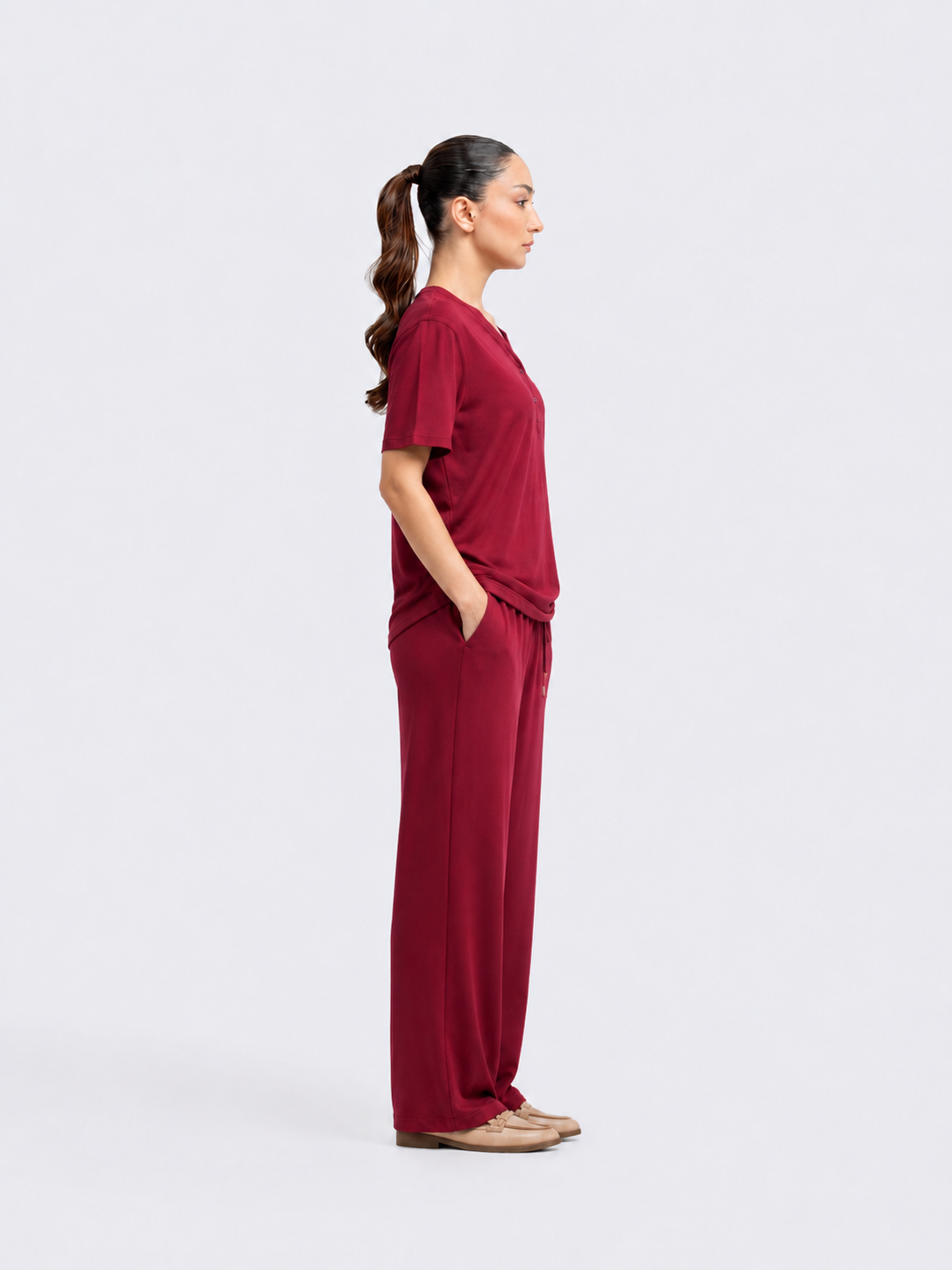 Women’s Premium Maroon Co-Ord Set